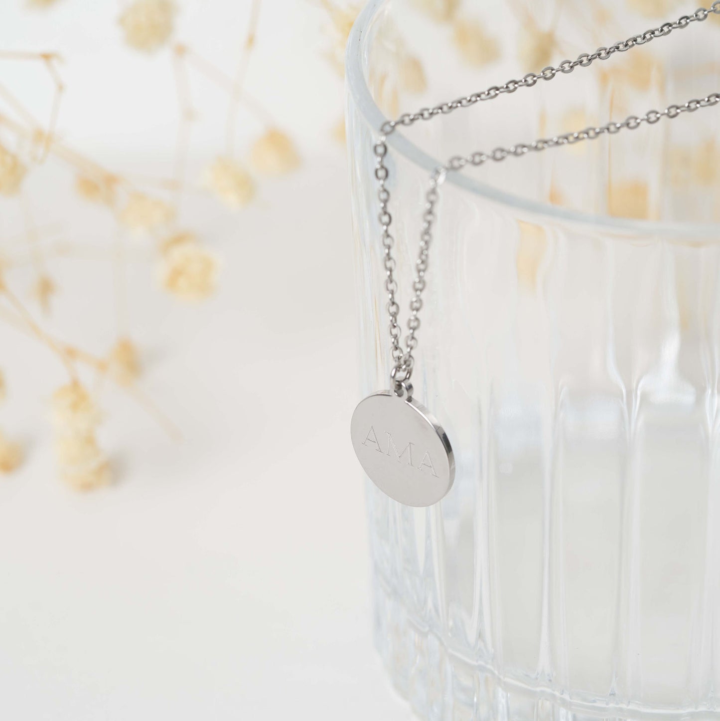 Engraved Coin Necklace