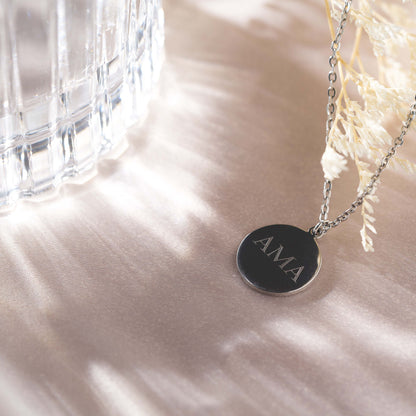 Engraved Coin Necklace