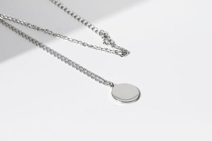 Engraved Coin Necklace